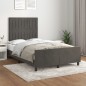 vidaXL Estructura cama con cabecero terciopelo gris oscuro 120x200 cm