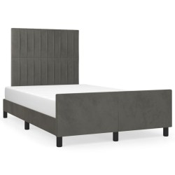 vidaXL Estructura cama con cabecero terciopelo gris oscuro 120x200 cm