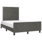 vidaXL Estructura cama con cabecero terciopelo gris oscuro 120x200 cm