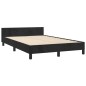 vidaXL Estructura de cama con cabecero de terciopelo negro 120x200 cm vidaXL Estructura de cama con cabecero de terciopelo negro 120x200 cm