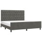 vidaXL Estructura cama con cabecero terciopelo gris oscuro 160x200 cm vidaXL Estructura cama con cabecero terciopelo gris oscuro 160x200 cm