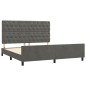 vidaXL Estructura cama con cabecero terciopelo gris oscuro 160x200 cm vidaXL Estructura cama con cabecero terciopelo gris oscuro 160x200 cm