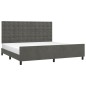 vidaXL Estructura cama con cabecero terciopelo gris oscuro 200x200 cm