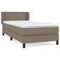 vidaXL Cama box spring con colchón tela gris taupe 80x200 cm vidaXL Cama box spring con colchón tela gris taupe 80x200 cm