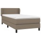 vidaXL Cama box spring con colchón tela gris taupe 80x200 cm vidaXL Cama box spring con colchón tela gris taupe 80x200 cm