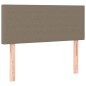 vidaXL Cama box spring con colchón tela gris taupe 80x200 cm vidaXL Cama box spring con colchón tela gris taupe 80x200 cm