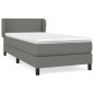 vidaXL Cama box spring con colchón tela gris oscuro 100x200 cm vidaXL Cama box spring con colchón tela gris oscuro 100x200 cm