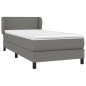 vidaXL Cama box spring con colchón tela gris oscuro 100x200 cm vidaXL Cama box spring con colchón tela gris oscuro 100x200 cm