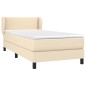 vidaXL Cama box spring con colchón tela color crema 90x200 cm vidaXL Cama box spring con colchón tela color crema 90x200 cm