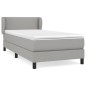 vidaXL Cama box spring con colchón tela gris claro 90x190 cm vidaXL Cama box spring con colchón tela gris claro 90x190 cm