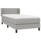 vidaXL Cama box spring con colchón tela gris claro 90x190 cm vidaXL Cama box spring con colchón tela gris claro 90x190 cm