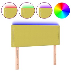 vidaXL Cabecero con LED de tela verde 80x5x78/88 cm