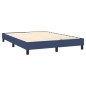 vidaXL Cama box spring con colchón tela azul 140x200 cm vidaXL Cama box spring con colchón tela azul 140x200 cm