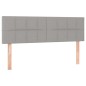 vidaXL Cama box spring con colchón tela gris claro 140x190 cm