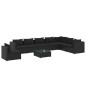 vidaXL Set de muebles de jardín 9 pzas y cojines ratán sintético negro