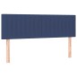 vidaXL Cama box spring con colchón tela azul 140x190 cm