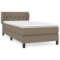 vidaXL Cama box spring con colchón tela gris taupe 80x200 cm vidaXL Cama box spring con colchón tela gris taupe 80x200 cm