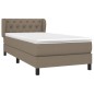 vidaXL Cama box spring con colchón tela gris taupe 80x200 cm vidaXL Cama box spring con colchón tela gris taupe 80x200 cm