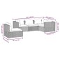 vidaXL Set sofás de jardín 5 piezas y cojines ratán sintético marrón vidaXL Set sofás de jardín 5 piezas y cojines ratán sintético marrón