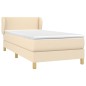 vidaXL Cama box spring con colchón tela color crema 80x200 cm vidaXL Cama box spring con colchón tela color crema 80x200 cm