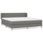 vidaXL Cama box spring con colchón tela gris oscuro 160x200 cm vidaXL Cama box spring con colchón tela gris oscuro 160x200 cm