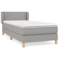 vidaXL Cama box spring con colchón tela gris claro 100x200 cm vidaXL Cama box spring con colchón tela gris claro 100x200 cm