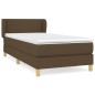 vidaXL Cama box spring con colchón tela marrón oscuro 90x200 cm vidaXL Cama box spring con colchón tela marrón oscuro 90x200 cm