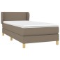 vidaXL Cama box spring con colchón tela gris taupe 100x200 cm vidaXL Cama box spring con colchón tela gris taupe 100x200 cm