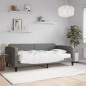 vidaXL Sofá cama con colchón tela gris oscuro 100x200 cm vidaXL Sofá cama con colchón tela gris oscuro 100x200 cm