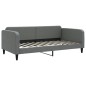 vidaXL Sofá cama con colchón tela gris oscuro 100x200 cm vidaXL Sofá cama con colchón tela gris oscuro 100x200 cm