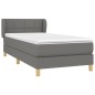 vidaXL Cama box spring con colchón tela gris oscuro 80x200 cm vidaXL Cama box spring con colchón tela gris oscuro 80x200 cm