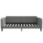vidaXL Sofá cama con colchón tela gris oscuro 100x200 cm vidaXL Sofá cama con colchón tela gris oscuro 100x200 cm