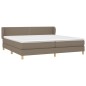 vidaXL Cama box spring con colchón tela gris taupe 200x200 cm vidaXL Cama box spring con colchón tela gris taupe 200x200 cm