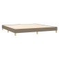 vidaXL Cama box spring con colchón tela gris taupe 200x200 cm vidaXL Cama box spring con colchón tela gris taupe 200x200 cm