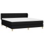 vidaXL Cama box spring con colchón tela negro 160x200 cm vidaXL Cama box spring con colchón tela negro 160x200 cm