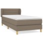 vidaXL Cama box spring con colchón tela gris taupe 80x200 cm vidaXL Cama box spring con colchón tela gris taupe 80x200 cm