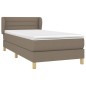 vidaXL Cama box spring con colchón tela gris taupe 80x200 cm vidaXL Cama box spring con colchón tela gris taupe 80x200 cm