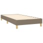 vidaXL Cama box spring con colchón tela gris taupe 80x200 cm vidaXL Cama box spring con colchón tela gris taupe 80x200 cm