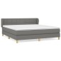 vidaXL Cama box spring con colchón tela gris oscuro 180x200 cm vidaXL Cama box spring con colchón tela gris oscuro 180x200 cm