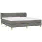 vidaXL Cama box spring con colchón tela gris oscuro 180x200 cm vidaXL Cama box spring con colchón tela gris oscuro 180x200 cm
