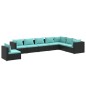 vidaXL Set de muebles de jardín 8 pzas y cojines ratán sintético negro vidaXL Set de muebles de jardín 8 pzas y cojines ratán sintético negro