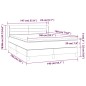 vidaXL Cama box spring con colchón tela azul 140x190 cm vidaXL Cama box spring con colchón tela azul 140x190 cm