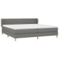 vidaXL Cama box spring con colchón tela gris oscuro 200x200 cm vidaXL Cama box spring con colchón tela gris oscuro 200x200 cm