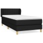 vidaXL Cama box spring con colchón tela negro 90x190 cm vidaXL Cama box spring con colchón tela negro 90x190 cm