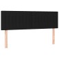 vidaXL Cama box spring con colchón tela negro 140x200 cm