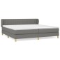 vidaXL Cama box spring con colchón tela gris oscuro 200x200 cm vidaXL Cama box spring con colchón tela gris oscuro 200x200 cm
