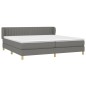vidaXL Cama box spring con colchón tela gris oscuro 200x200 cm vidaXL Cama box spring con colchón tela gris oscuro 200x200 cm