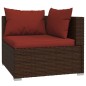 vidaXL Set sofás de jardín 8 piezas y cojines ratán sintético marrón vidaXL Set sofás de jardín 8 piezas y cojines ratán sintético marrón