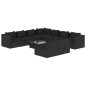 vidaXL Set de muebles de jardín 10 pzas cojines ratán sintético negro vidaXL Set de muebles de jardín 10 pzas cojines ratán sintético negro