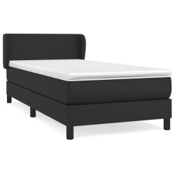 vidaXL Cama box spring con colchón cuero sintético negro 100x200 cm